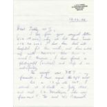 Sgt Len Davies, 2006 Handwritten and signed letter by Battle of Britain veteran Sgt Len Davies,