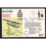 Walter Langfeld and Hauptmann Wolfdieter Huy signed RAF 8 30th anniversary of Operation Torch cover.