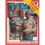 Robert Rauschenberg A 21cm x 28cm original front cover of Time Magazine dated November 29th 1976