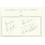 Ronnie Corbett & Ronnie Barker signed A6, half A4 size white sheet with Braintree & Bocking Carnival