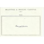 Sir Barnes Wallis signed A6, half A4 size white sheet with Braintree & Bocking Carnival 1979 printed