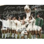 Leeds United 1972 Squad Signed By 9 Gray, Jones, Bates, Hunter, Charlton, Lorimer, Giles, Reaney And