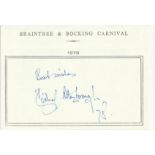Sir Richard Attenborough signed A6, half A4 size white sheet with Braintree & Bocking Carnival