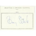 Tommy Steele signed A6, half A4 size white sheet with Braintree & Bocking Carnival 1979 printed to