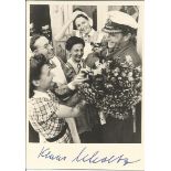 Klaus Scholtz signed 6 x 4 inch black and white portrait photo. Good condition