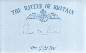 R H Barber 46 Sqn. Battle of Britain pilot. Good condition