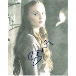Sophie Turner 8x10 photo of Sophie from Game Of Thrones, signed by her in NYC. Good condition