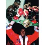 Frank Bruno Hand Signed 16 X 12 Montage photo. Good condition