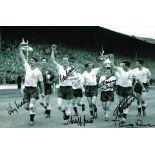 Tottenham Hotspur 1961 Signed By Bobby Smith, Peter Baker, Cliff Jones, Terry Dyson, Maurice Norman,
