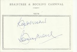 Bobby Moore signed A6, half A4 size white sheet with Braintree & Bocking Carnival 1979 printed to