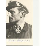 Hans Gunter Lange signed 6 x 4 inch black and white portrait photo. Good condition
