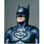 George Clooney 8x10 photo of George as Batman, signed by him in NYC. Good condition