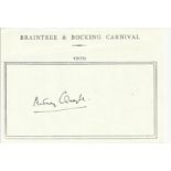 Anthony Quayle signed A6, half A4 size white sheet with Braintree & Bocking Carnival 1979 printed to