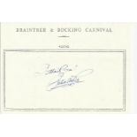Arthur Askey signed A6, half A4 size white sheet with Braintree & Bocking Carnival 1979 printed to