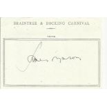James Mason signed A6, half A4 size white sheet with Braintree & Bocking Carnival 1979 printed to