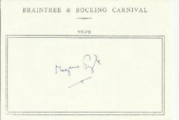 Magnus Pyke signed A6, half A4 size white sheet with Braintree & Bocking Carnival 1979 printed to