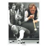 Terry Griffiths signed photo. 16" x 12" high quality colour montage photograph signed by snooker