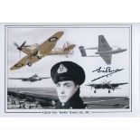 Eric ‘winkle’ Brown 8x12 inch photo montage dedicated to and signed by legendary aviator and test