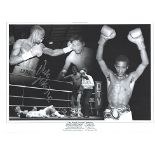 Duke McKenzie signed photo. 16" x 12" high quality black and white montage photograph signed by