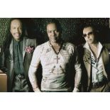 Motown 8x12 inch photo signed by Verdine White and Ralph Johnson of the legendary group ‘Earth