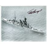 HMS Hood Survivor 8x10 inch photo of HMS Hood signed by the last of only three survivors of Hood