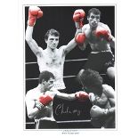 Charlie Magri signed photo. 16" x 12" high quality black and white montage photograph signed by