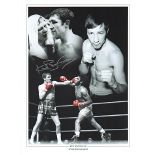 Ken Buchanan signed photo. 16" x 12" high quality colour montage photograph signed by boxer Ken