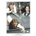 Ken Doherty signed photo. 16" x 12" high quality colour montage photograph signed by snooker
