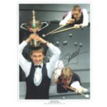 Stephen Hendry signed photo. 16" x 12" high quality colour montage photograph signed by Stephen