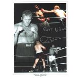 Richard Dunne signed photo. 16" x 12" high quality colour montage photograph signed by boxer Richard