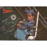 Shane Rimmer as Scott Tracy from Thunderbirds signed 6 x 4 colour montage photo. Good condition