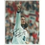 Teddy Sherringham signed 10 x 8 colour football photo in England shirt. Good condition