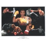 Steve Robinson signed photo. 16" x 12" high quality colour montage photograph signed by boxer