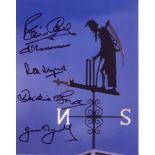 Cricket 8x10 inch photo of the weather vane at Lords Cricket Ground 'Old Father Tyme' signed by