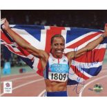 Dame Kelly Holmes Stunning 8x10 inch photo hand signed by Kelly Holmes. This is an official 2012