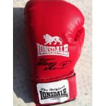 Frank Bruno Lonsdale boxing glove signed by former Heavyweight Champion of the World, Frank Bruno.