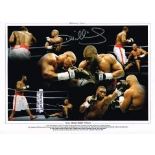 DANNY WILLIAMS Hand Signed 16 X 12 photo Montage V Tyson. Good condition Est.£6 - £9