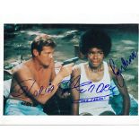 Moore Roger & Hendry Gloria James Bond Roger Moore genuine signed authentic autographs photo, A