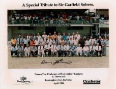 Sir Garfield Sobers 16 x 12 signed colour special tribute print produced in 1994 with a host of