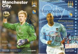 Signed Football Programmes Collection. Fourteen Manchester City football programmes, all signed.