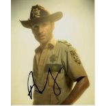 Andrew Lincoln 8x10 photo of Andrew as Rick Grimes from The Walking Dead, signed by him in NYC