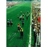 LESTER PIGGOTT Hand Signed 16 x 12 photo . Good condition Est.£10 - £15