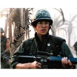 Matthew Modine 10x8 photo of Matthew from Full Metal Jacket, signed by him at Tv Upfronts Week, NYC,