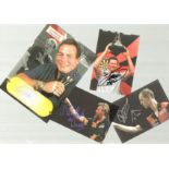 Darts Autographs. Selection of ten signed photographs,8x10 and 6x4. Autographs include Bobby