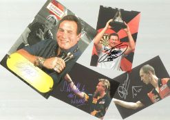 Darts Autographs. Selection of ten signed photographs,8x10 and 6x4. Autographs include Bobby