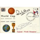 Jackie Charlton and Ray Wilson signed World Cup Winners FDC 18/8/66.  Good condition Est £8-12