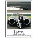 ANDY GREEN SSC THRUST Limited Edition Hand Signed 16 X 12 photo. Good condition Est.£10 - £15