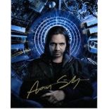 Aaron Stanford 8x10 photo of Aaron from 12 Monkeys, signed by at Tv Upfronts Week, NYC, May, 2015