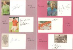 Football Teams Autographs Collection 1. Large folder of football autographs, letters, signature