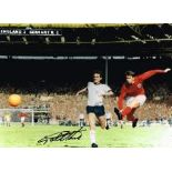 GEOFF HURST World Cup Final Famous Last Goal Hand Signed Large 16 X 12 photo. Good condition Est.£8